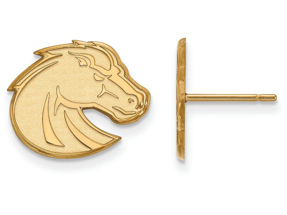 10k Yellow Gold Logoart Boise State University Small Post Earrings