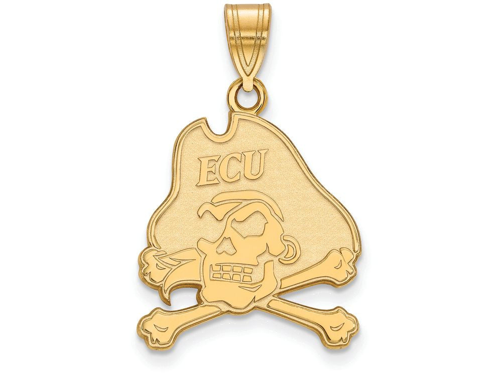 10k Yellow Gold Logoart East Carolina University Large Pendant