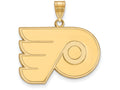 10k Yellow Gold Nhl Logoart Philadelphia Flyers Large Pendant