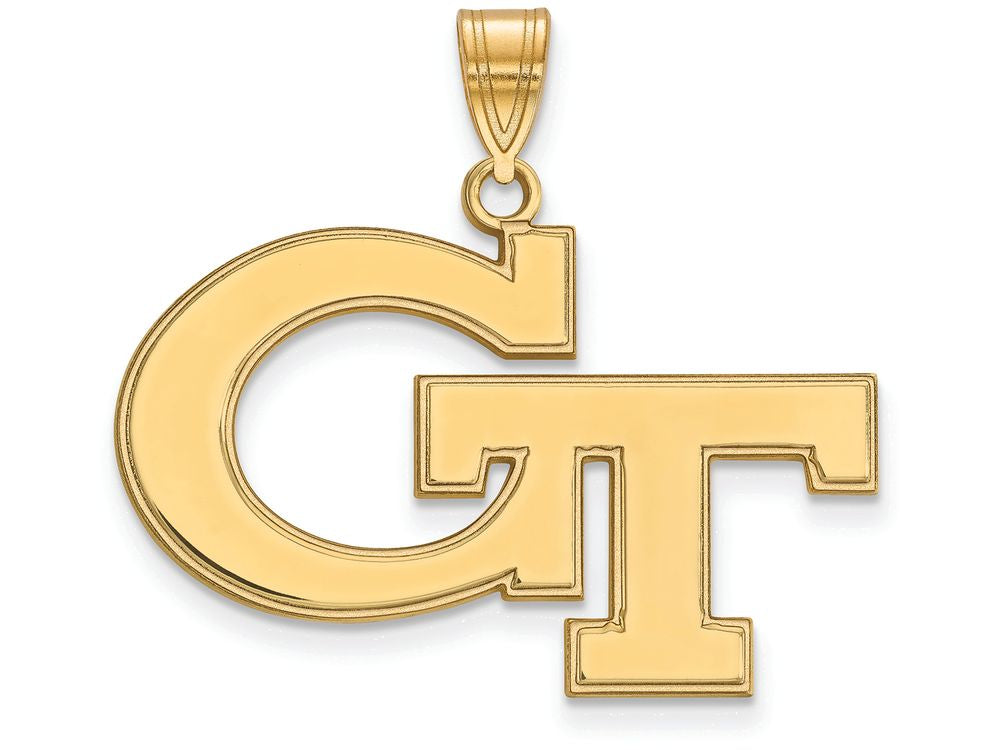10k Yellow Gold Logoart Georgia Institute Of Technology Large Pendant