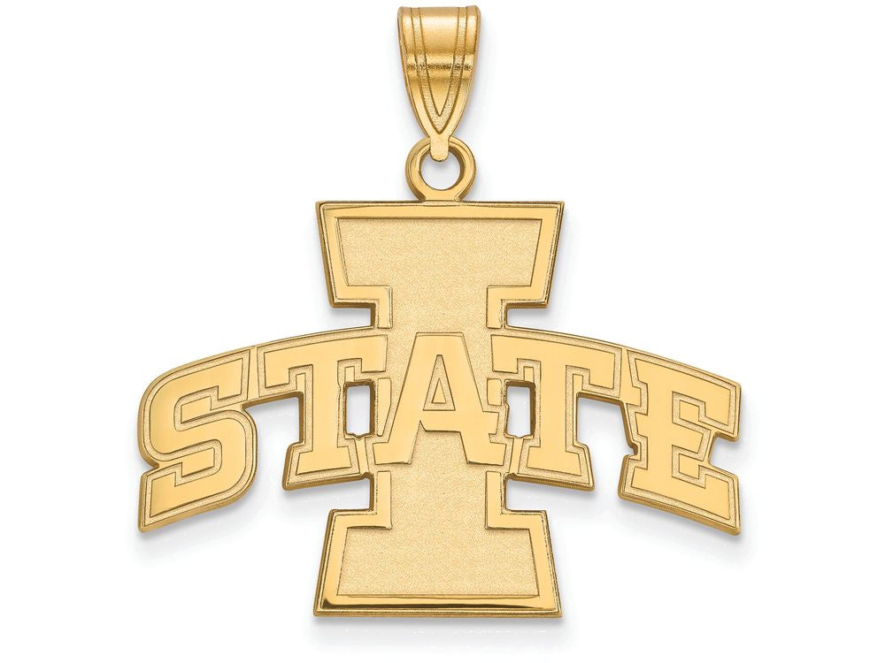 10k Yellow Gold Logoart Iowa State University Large Pendant