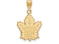 10k Yellow Gold Nhl Logoart Toronto Maple Leafs Large Pendant