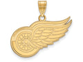 10k Yellow Gold Nhl Logoart Detroit Red Wings Large Pendant