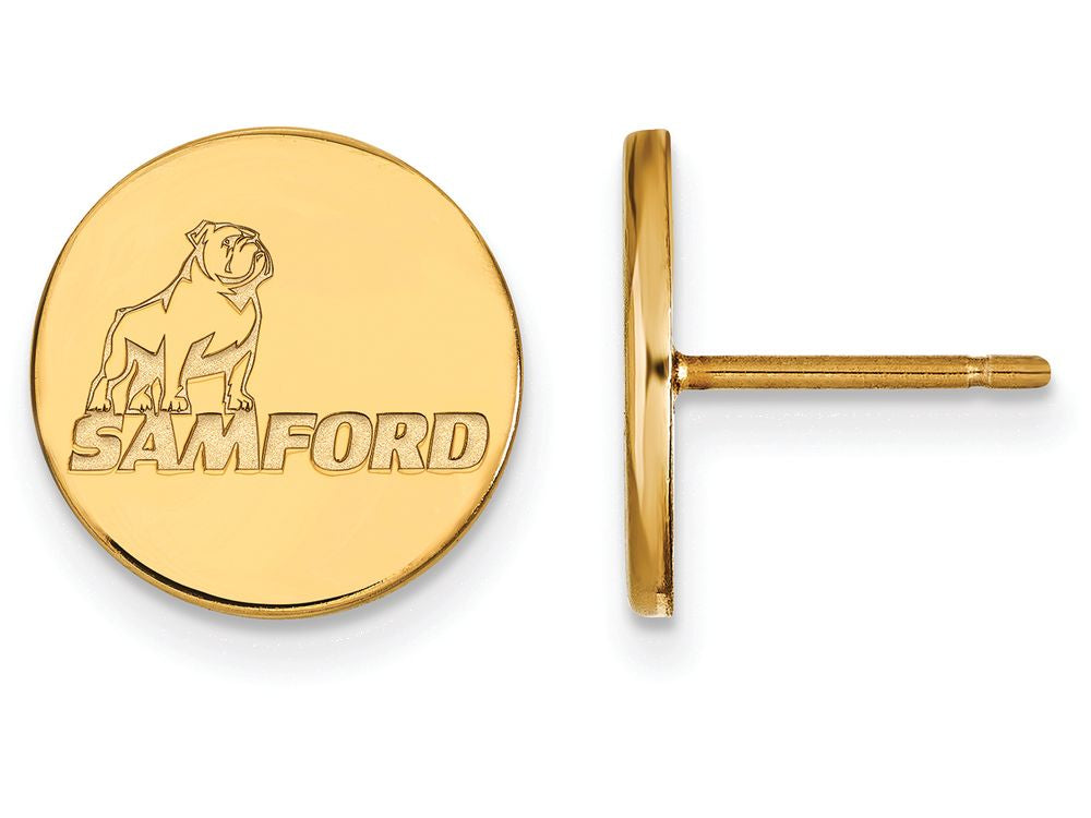 10k Yellow Gold Logoart Samford University Small Post Earrings