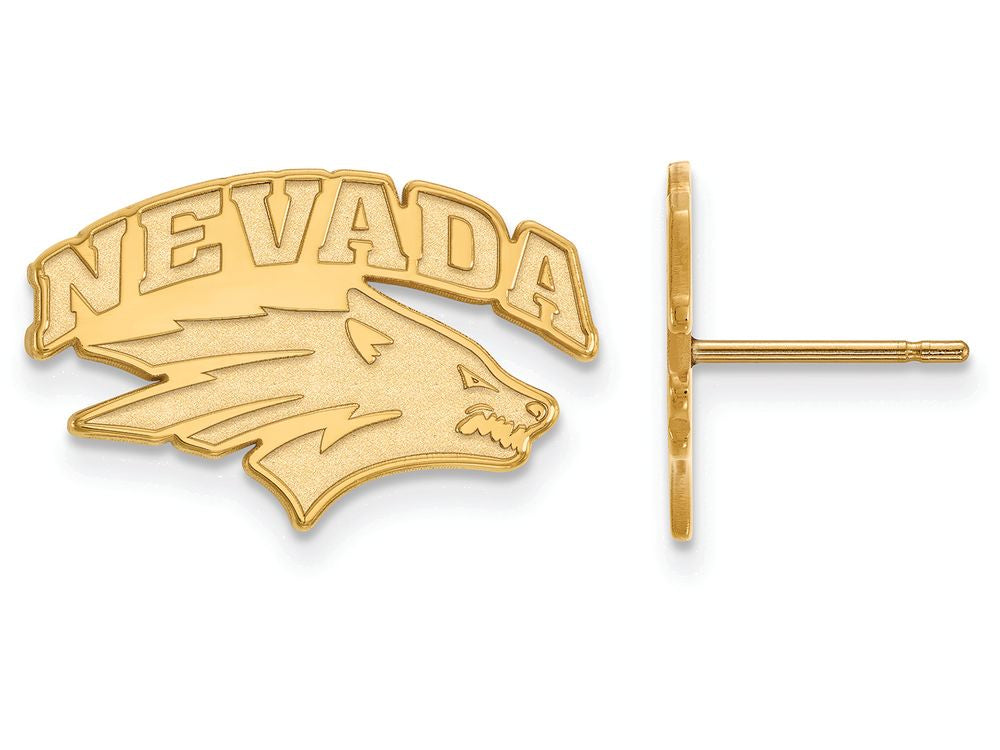 10k Yellow Gold Logoart University Of Nevada Small Post Earrings