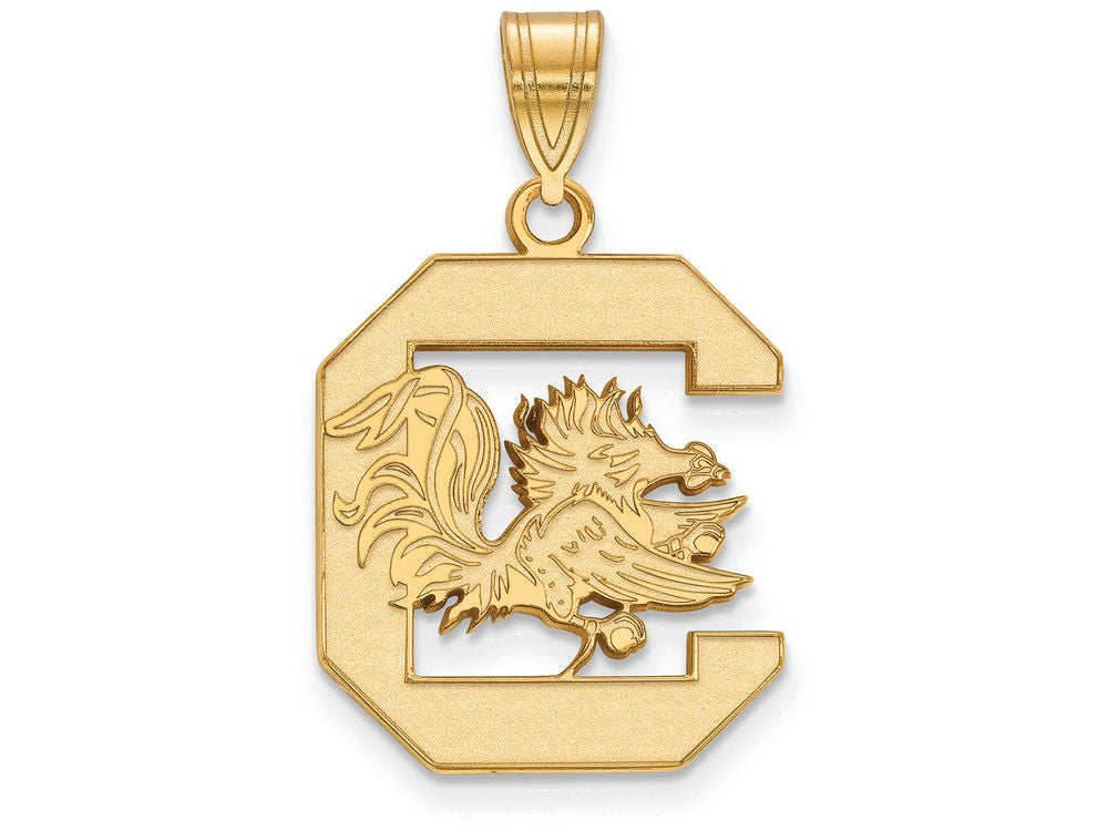 10k Yellow Gold Logoart University Of South Carolina Large Pendant