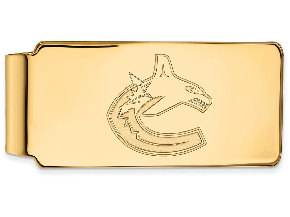 10k Yellow Gold Nhl Logoart Vancouver Canucks Money Clip
