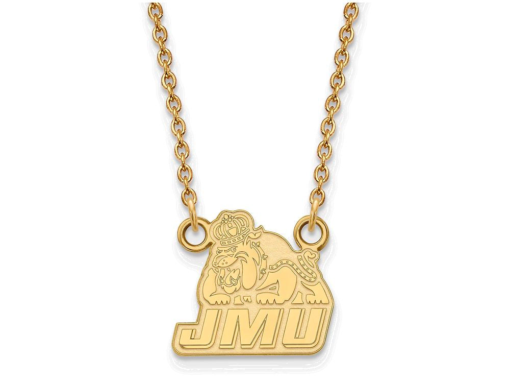 10k Yellow Gold Logoart James Madison University Small Pendant Necklace