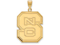 10k Yellow Gold Logoart North Carolina State University Extra Large  Pendant