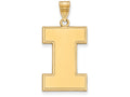 10k Yellow Gold Logoart University Of Illinois Extra Large  Pendant