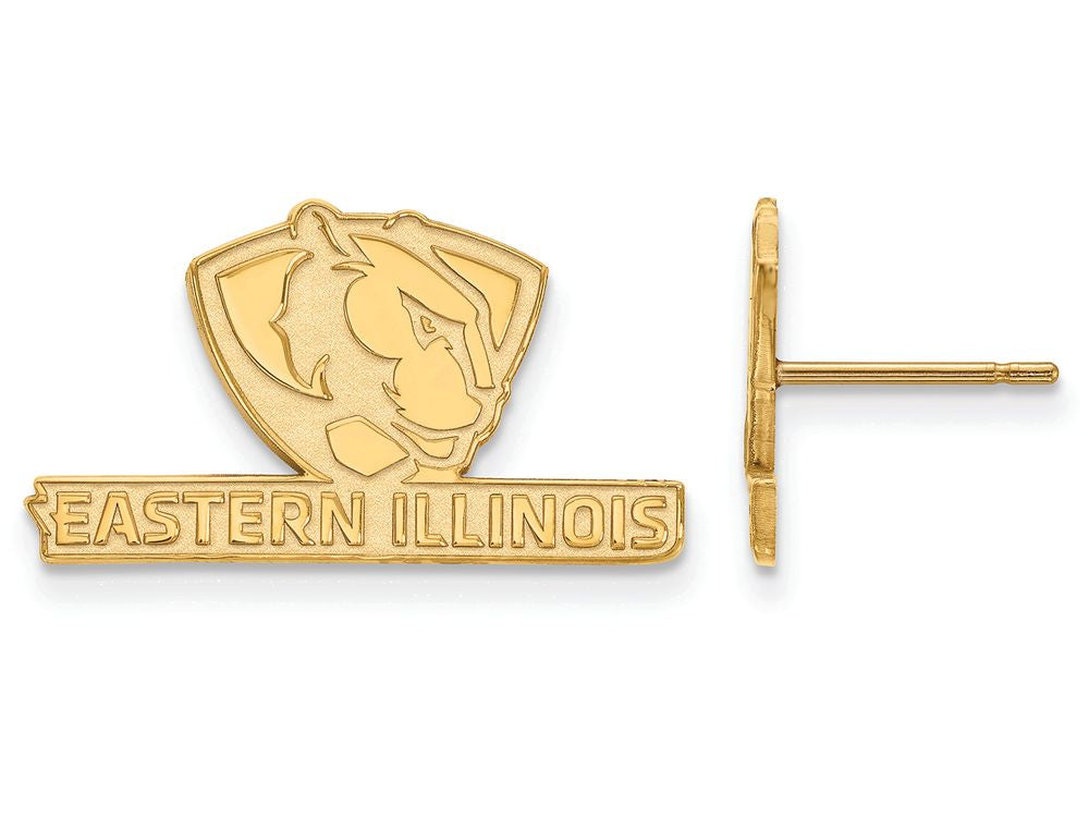 10k Yellow Gold Logoart Eastern Illinois University Small Post Earrings