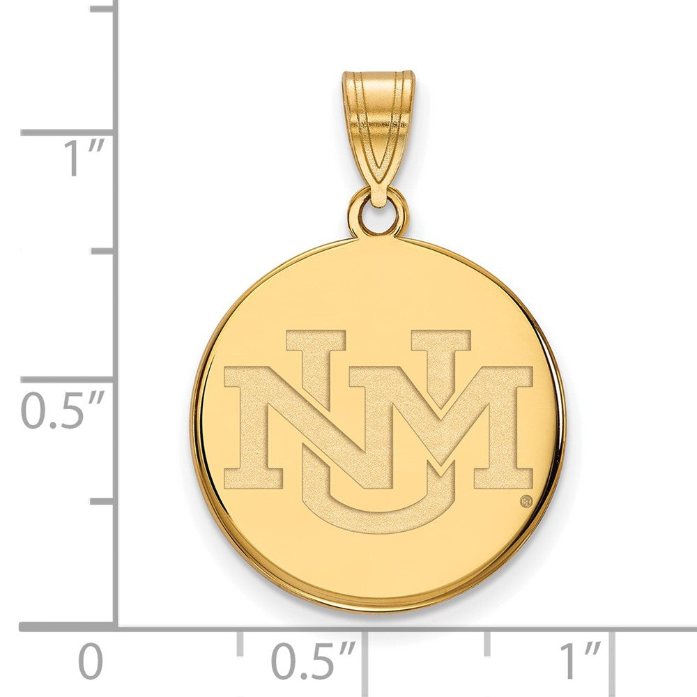 10k Yellow Gold Logoart University Of New Mexico Large Pendant
