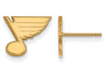 10k Yellow Gold Nhl Logoart St. Louis Blues Extra Small Post Earrings