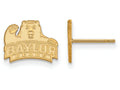 10k Yellow Gold Logoart Baylor University Extra Small Post Earrings