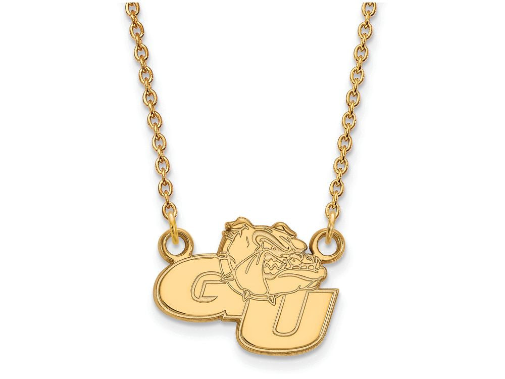 10k Yellow Gold Logoart Gonzaga University Small Pendant Necklace