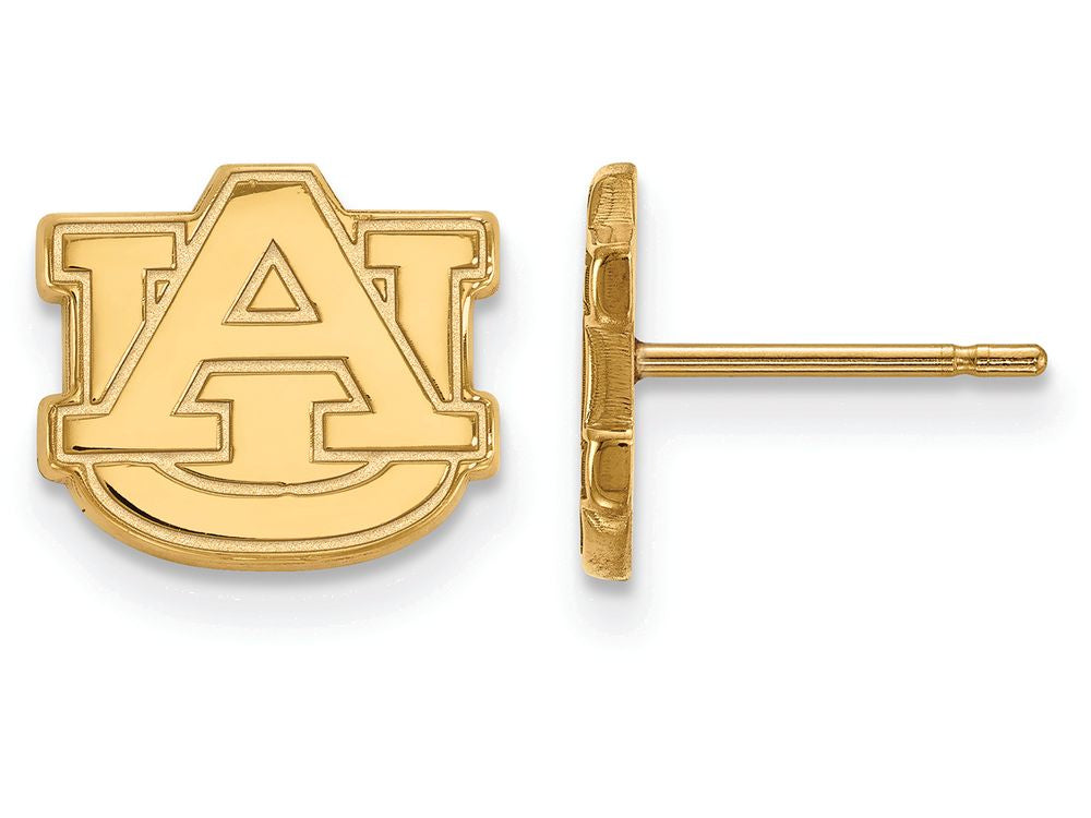 10k Yellow Gold Logoart Auburn University Extra Small Post Earrings