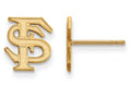 10k Yellow Gold Logoart Florida State University Extra Small Post Earrings