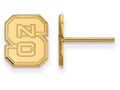 10k Yellow Gold Logoart North Carolina State University Extra Small Post Earrings