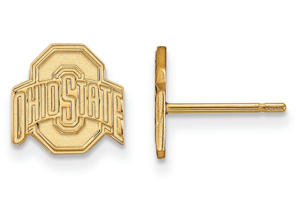 10k Yellow Gold Logoart Ohio State University Extra Small Post Earrings