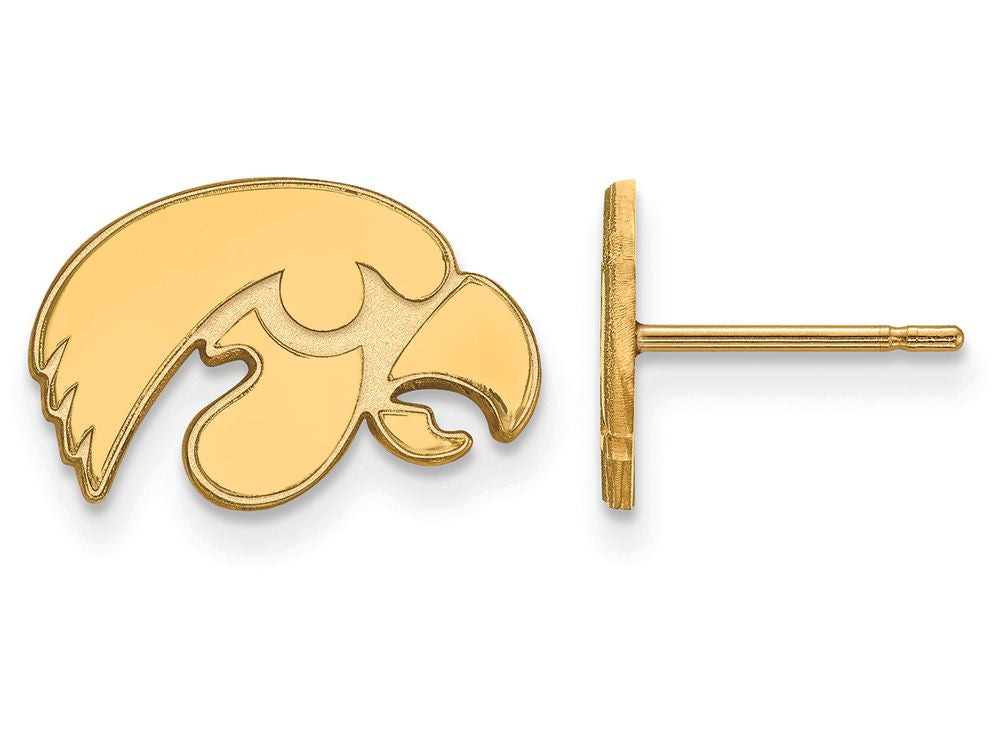 10k Yellow Gold Logoart University Of Iowa Extra Small Post Earrings