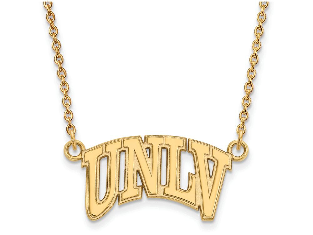 10k Yellow Gold Logoart University Of Nevada Las Vegas Small Pendant Necklace