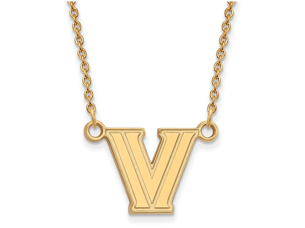 10k Yellow Gold Logoart Villanova University Small Pendant Necklace