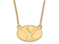 10k Yellow Gold Logoart Brigham Young University Small Pendant Necklace