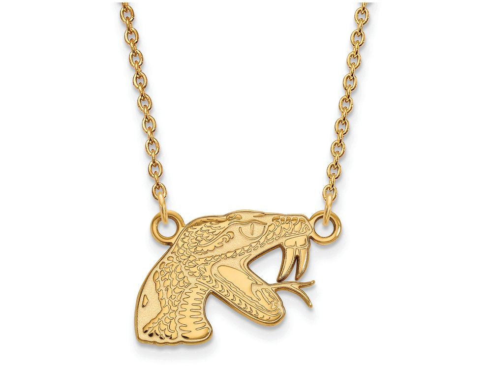 10k Yellow Gold Logoart Florida Aandm University Small Pendant Necklace