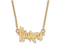 10k Yellow Gold Logoart University Of Nebraska Small Pendant Necklace