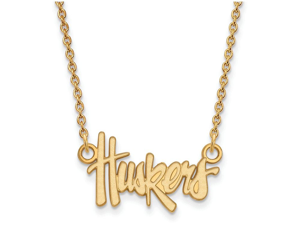 10k Yellow Gold Logoart University Of Nebraska Small Pendant Necklace