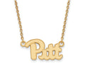 10k Yellow Gold Logoart University Of Pittsburgh Small Pendant Necklace