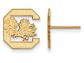 10k Yellow Gold Logoart University Of South Carolina Small Post Earrings