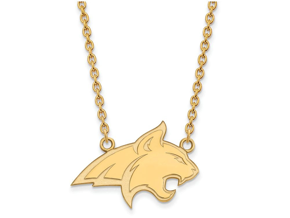 10k Yellow Gold Logoart Montana State University Large Pendant Necklace