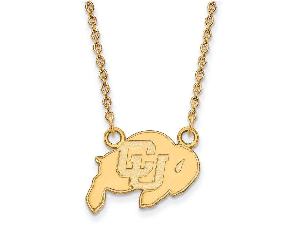 10k Yellow Gold Logoart University Of Colorado Small Pendant Necklace