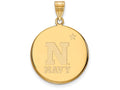 10k Yellow Gold Logoart Navy Large Disc Pendant
