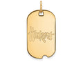 10k Yellow Gold Logoart University Of Nebraska Small Dog Tag Pendant Necklace