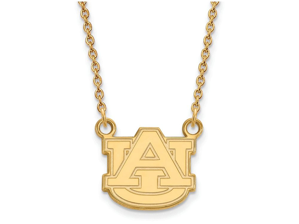 10k Yellow Gold Logoart Auburn University Small Pendant Necklace