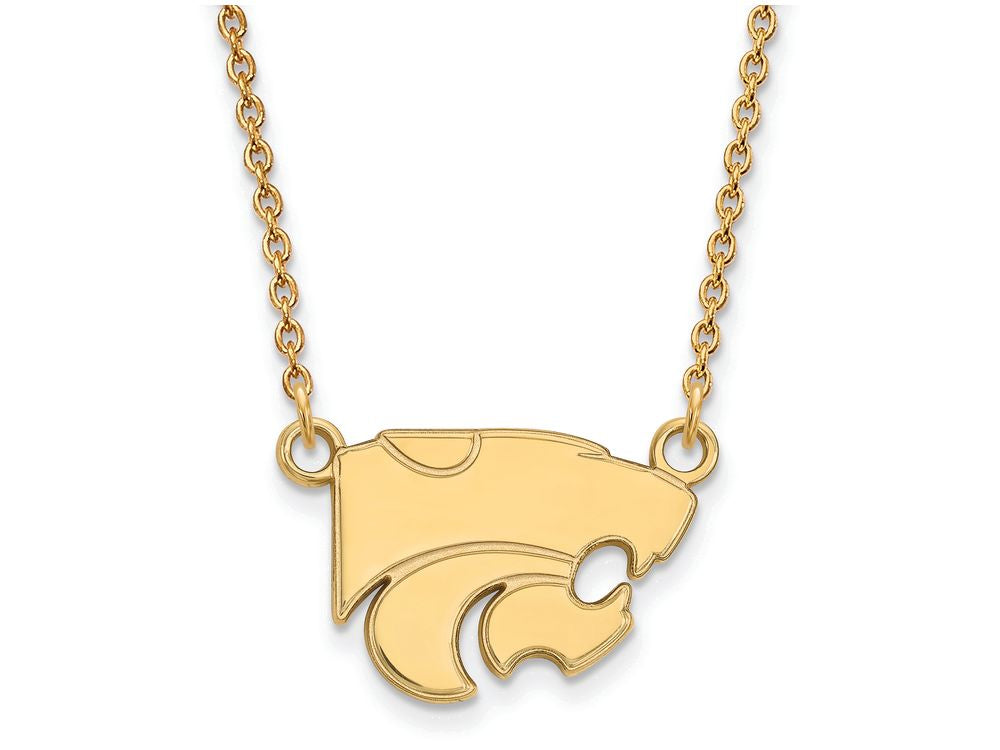 10k Yellow Gold Logoart Kansas State University Small Pendant Necklace