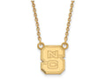 10k Yellow Gold Logoart North Carolina State University Small Pendant Necklace