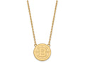 10k Yellow Gold Nhl Logoart Boston Bruins Large Pendant Necklace