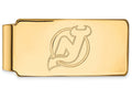 10k Yellow Gold Nhl Logoart New Jersey Devils Money Clip