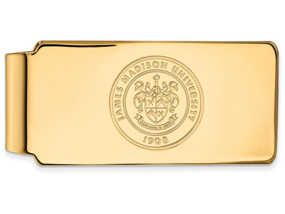 10k Yellow Gold Logoart James Madison University Money Clip Crest
