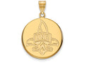 10k Yellow Gold Logoart University Of New Orleans Large Disc Pendant