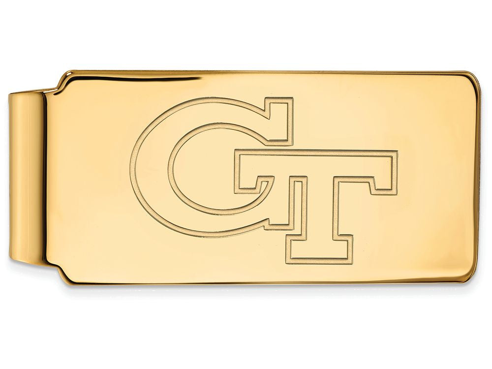 10k Yellow Gold Logoart Georgia Institute Of Technology Money Clip