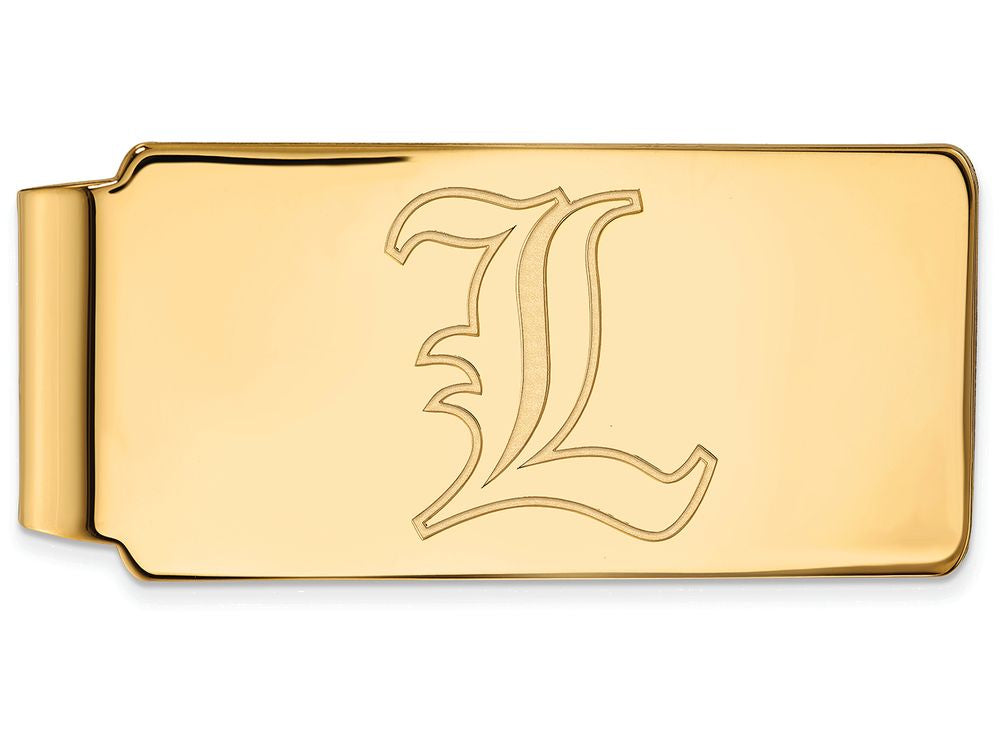 10k Yellow Gold Logoart University Of Louisville Money Clip