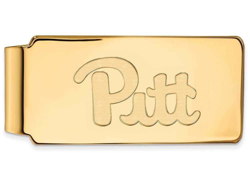 10k Yellow Gold Logoart University Of Pittsburgh Money Clip