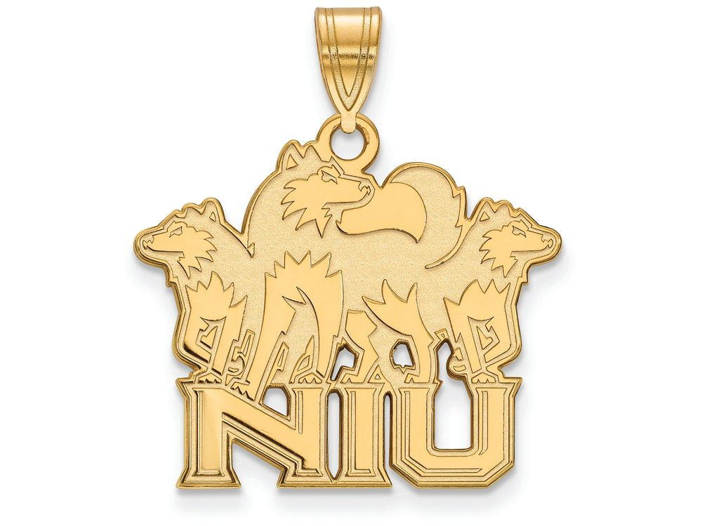 10k Yellow Gold Logoart Northern Illinois University Large Pendant