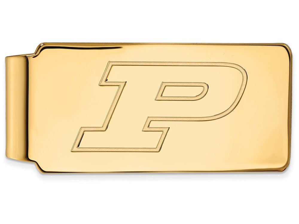 10k Yellow Gold Logoart Purdue Money Clip