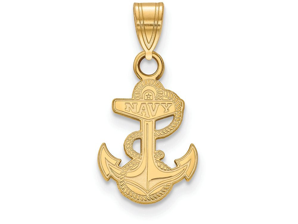 10k Yellow Gold Logoart Navy Small Pendant