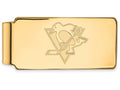 10k Yellow Gold Nhl Logoart Pittsburgh Penguins Money Clip
